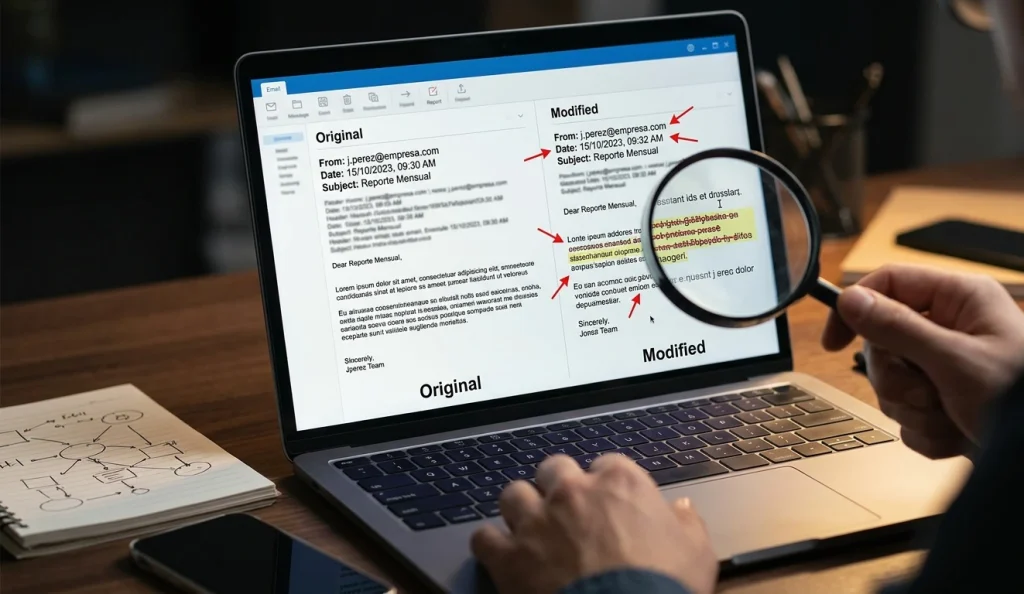 Cómo demostrar que un email ha sido manipulado