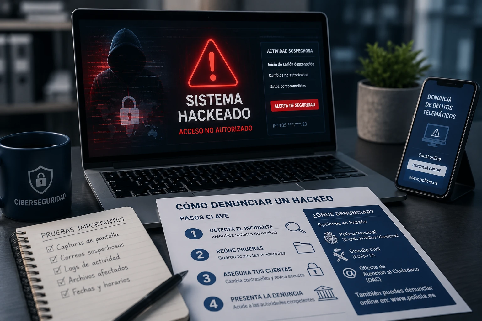 Cómo denunciar un hackeo cómo denunciar un hackeo