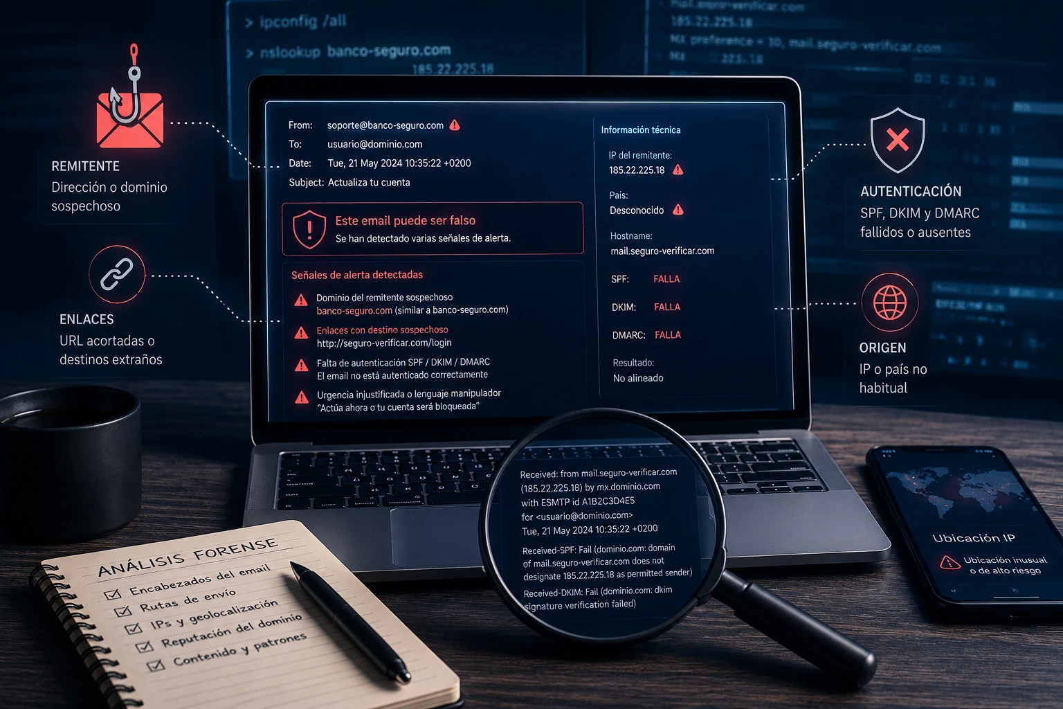 cómo saber si un email es falso