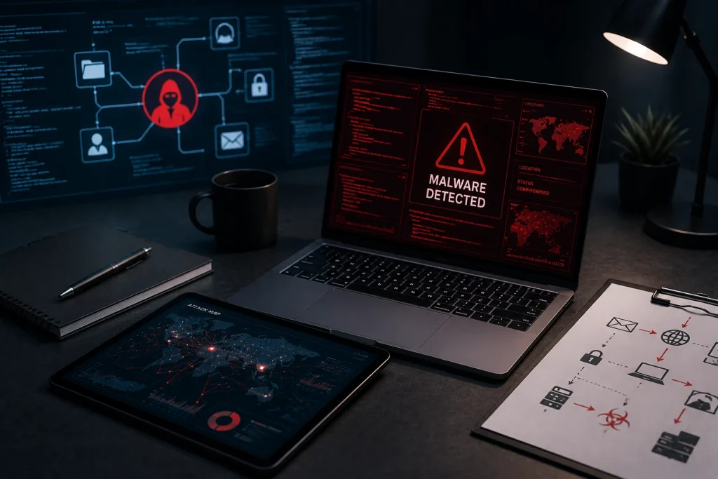 Peritaje de malware y ciberataques