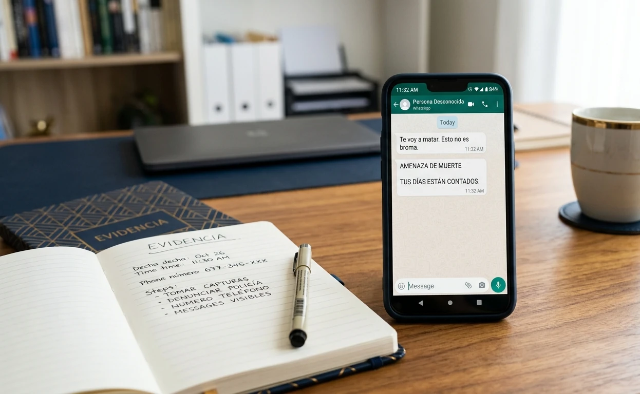 Amenaza de muerte por WhatsApp amenaza de muerte por WhatsApp