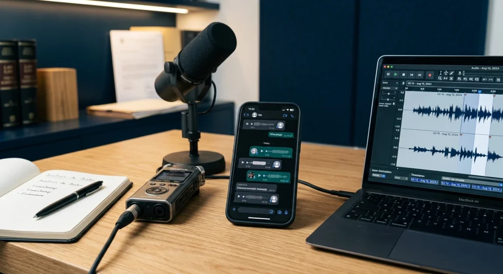 Peritaje de audios de WhatsApp