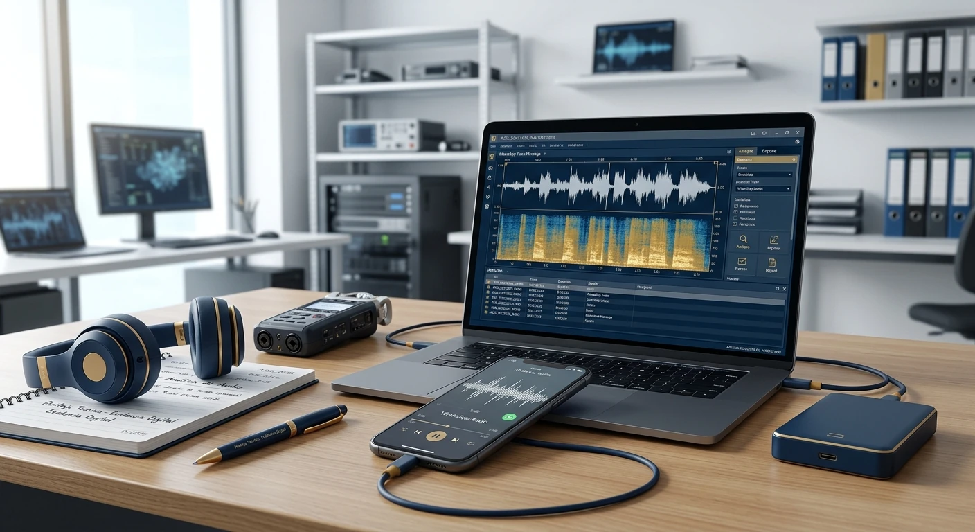 Peritaje de audios de WhatsApp: análisis forense de notas de voz en laboratorio Peritaje de audios de WhatsApp: análisis forense de notas de voz en laboratorio